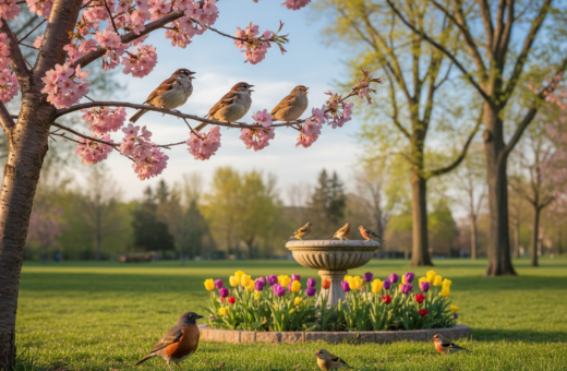 Seasonal Changes That Influence Which Winged Creatures Stop by Urban Green Spaces
